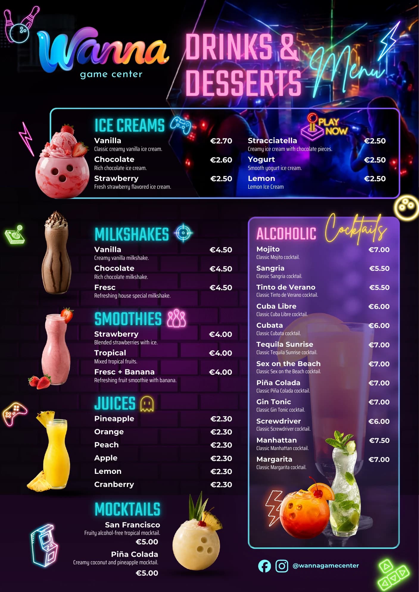 Carta del restaurant: Begudes i postres